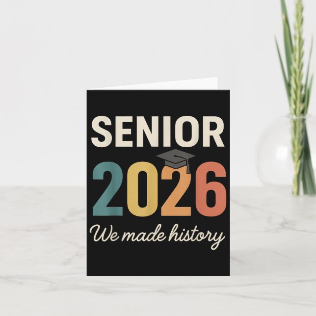 Retro Senior 2026 Studenten Cl från 2026. Kort (Framsida)