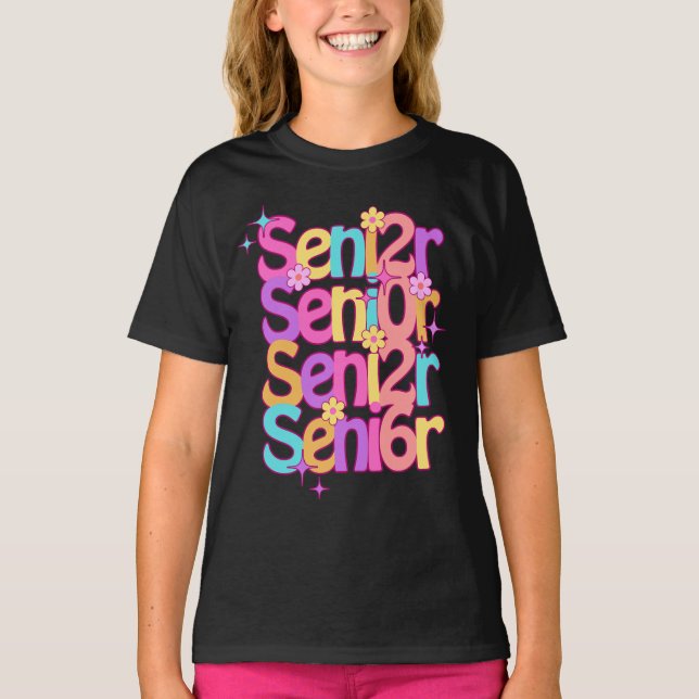 Retro Senior Year Studenten Gift Shirt T (Framsida)