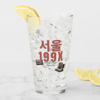 Retro Seoul 199X Glass Mug – Street Vibes Edition Glaskopp