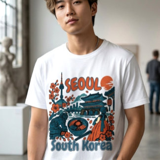 Retro Seoul Sydkorea Resa T Shirt
