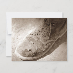Retro Sepia Worn Boot-inbjudan från Pension Inbjudningar