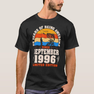 Retro September 1996 26 år gammalt fiske 26:e bir T Shirt
