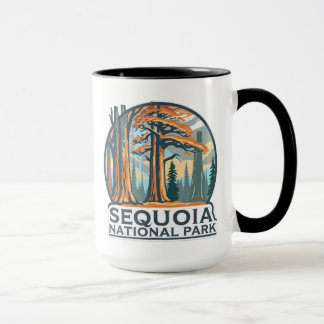 retro Sequoia National Park Giant Sequoia Trees Mugg