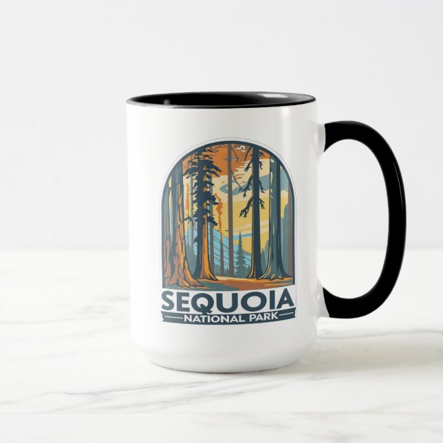 retro Sequoia National Park jättelika sekvojaträd Mugg (Höger)