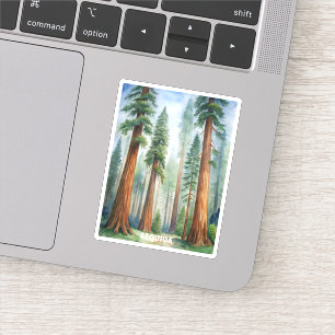 Retro Sequoia nationalpark Klistermärken
