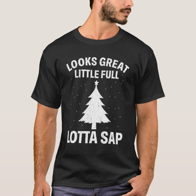 Retro ser Underbar liten Fullt Lotta Sap jul T Shirt (Framsida)