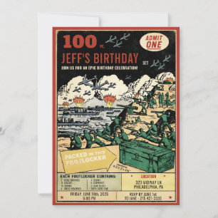 Retro serieannonserbjudande i seriestil inbjudningar