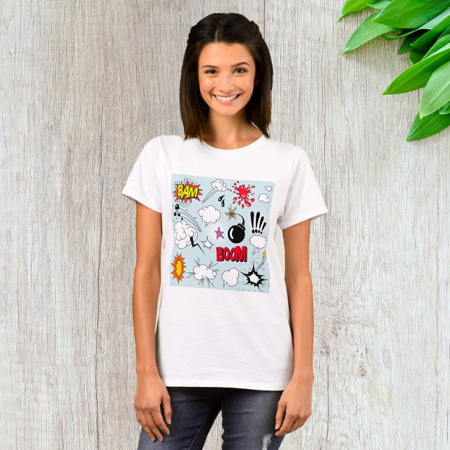 Retro serieexplosion Popkonst T Shirt (Skapare uppladdad)