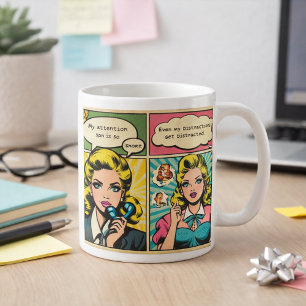 Retro serietidning Cartoon Pop Art-design Kaffemugg