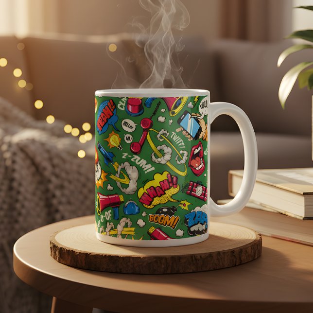 Retro Serietidning Pop Art Boom Kaffe Mugg (Skapare uppladdad)