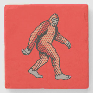 Retro Serietidning Skogsdjur Pop Art Panel Stenunderlägg