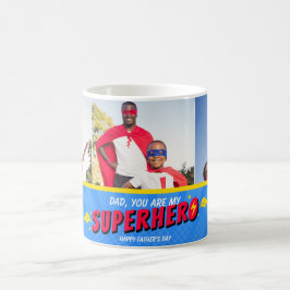 Retro Serietidning Superhjälte 3 Foto Fars Dag Kaffemugg