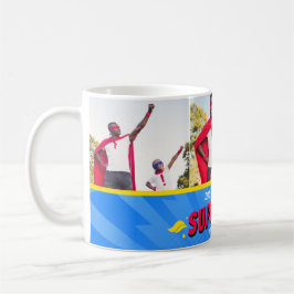 Retro Serietidning Superhjälte 3 Foto Fars Dag Kaffemugg