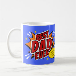 Retro Serietidning Superhjälte Bästa Pappa Någonsi Kaffemugg