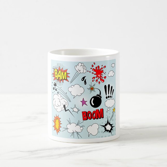 Retro serietidningsexplosion Popkonst Kaffemugg (Skapare uppladdad)