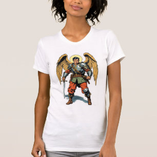 Retro serietidningsstil St Michael Damtröja T Shirt