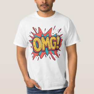 Retro serietröja “OMG!” Pop Art Streetwear Tröja