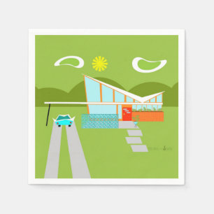 Retro servetter för Palm Spring huscoctail