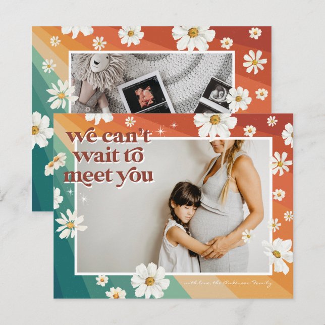 Retro Seventies Boho | Foto-Gravid (Fram/baksida)