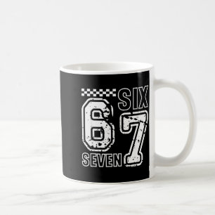 Retro Sex Sju Nummer Clever Humor 6 7 Meme Mäns Kaffemugg