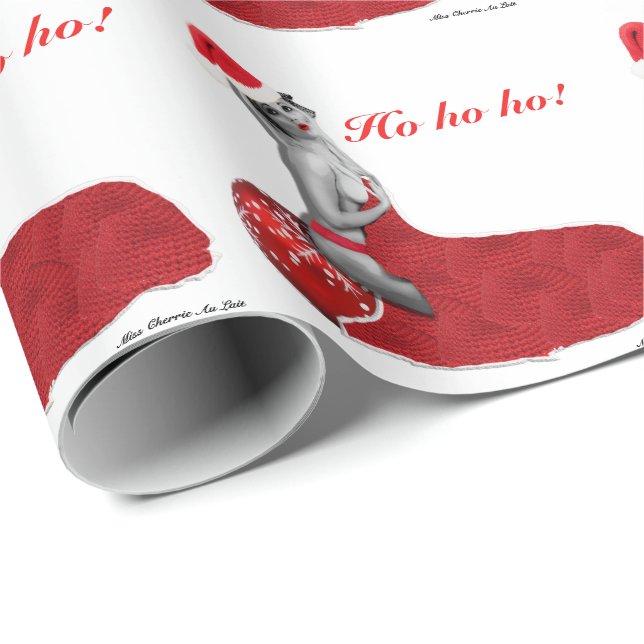 Retro sexig sjal för gåva för jul för presentpapper (Rullad Hörn)