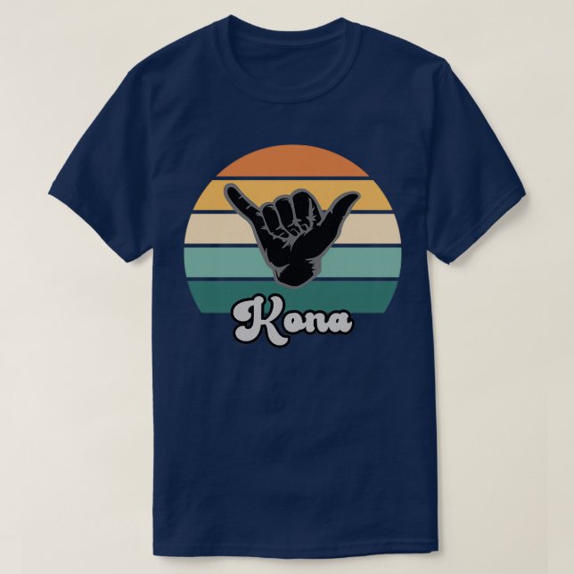Retro Shaka Aloha Hawaiian Hand Sign 13 T Shirt (Design framsida)