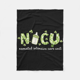 Retro Shamrock Nicu Sjuksköterska Glad St Patrick' Fleecefilt