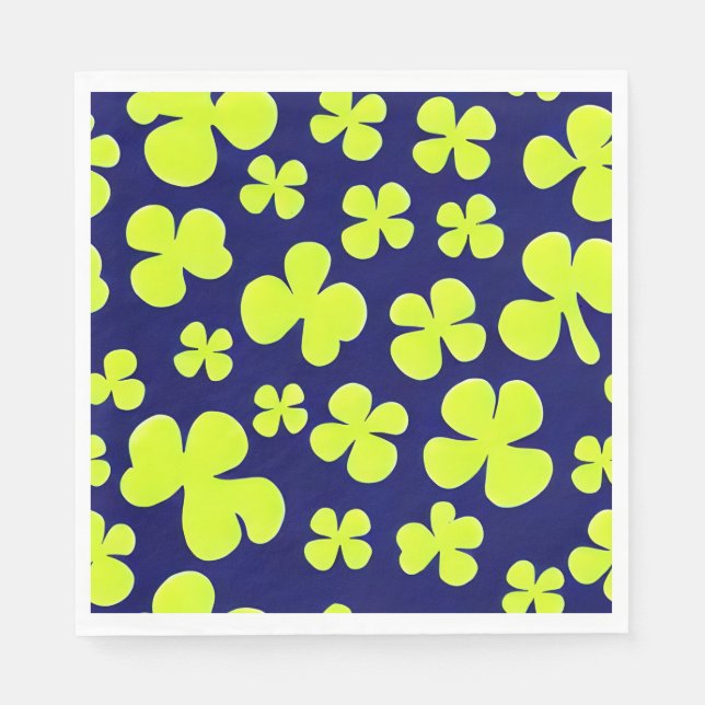 Retro Shamrock Scatter Pappersservett (Framsidan)