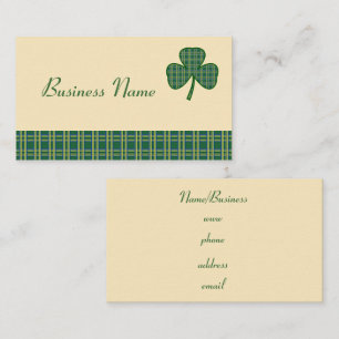 Retro Shamrock-visitenkort Visitkort