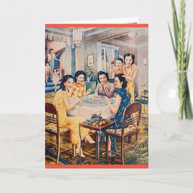 Retro Shanghai Advertising Mahjong Game  Kort (Framsida)