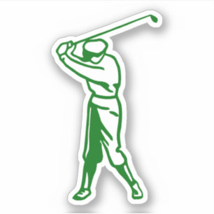 Retro Shape för Golftemasportar Klistermärken