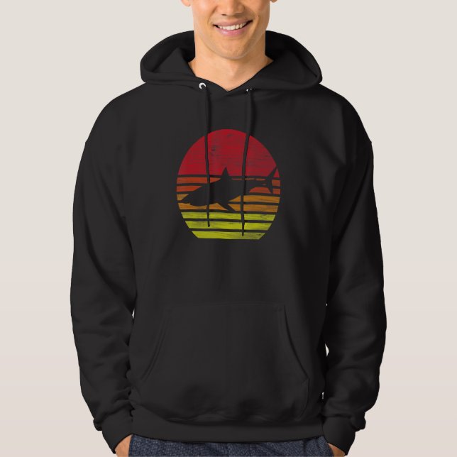 Retro Shark Hoodie (Framsida)