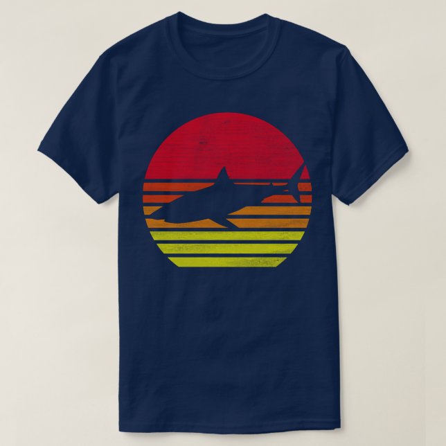 Retro Shark Pullover T Shirt (Design framsida)