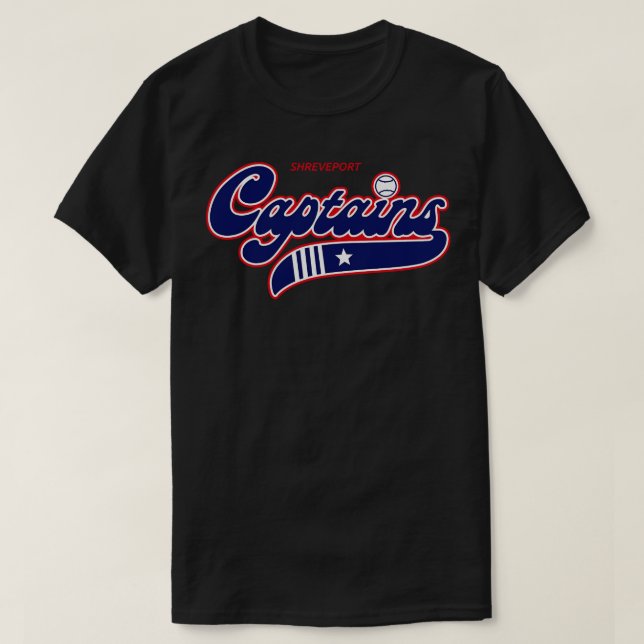 Retro Shavslöjport Captains Minor League Baseball  T Shirt (Design framsida)