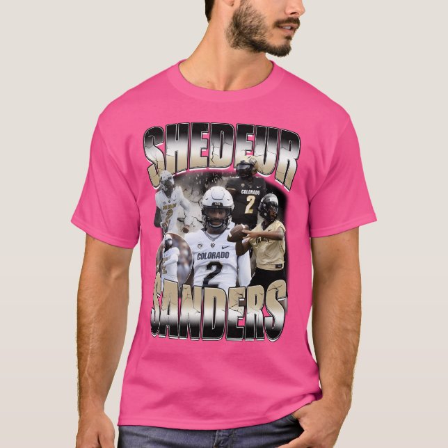 Retro Shedeur Sanders T Shirt (Framsida)