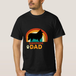Retro Sheepdog Pappa T Shirt