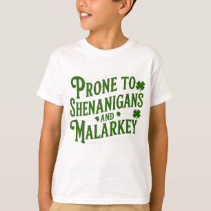 Retro Shenanigans & Malarkey Humor Irish funy T Shirt