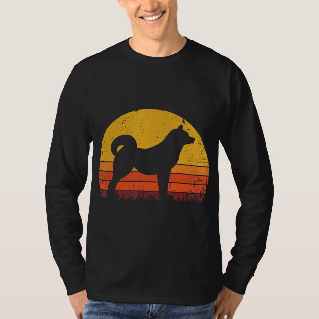 Retro Shiba Inu för Hund älskare | Julgåva T Shirt (Framsida)
