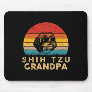 Retro Shih Tzu Grandpa Hund älskare Tass Pappa Far Musmatta