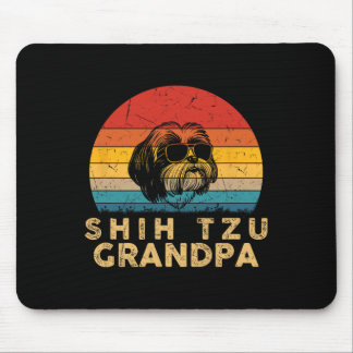Retro Shih Tzu Grandpa Hund älskare Tass Pappa Far Musmatta