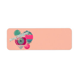 Retro Shiny Brite Ornaments jul Returadress Etikett