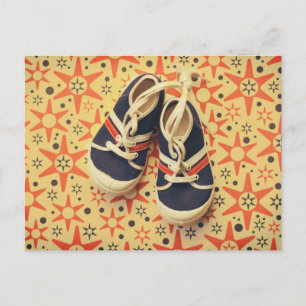 Retro Shoes vycard Vykort