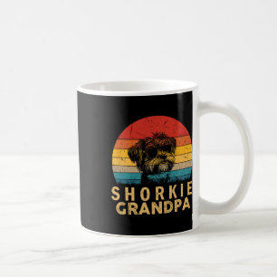 Retro Shorkie Grandpa Hundälskare Tass Pappa Far D Kaffemugg