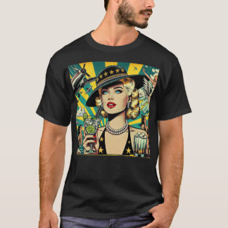 Retro Show Girl  T Shirt