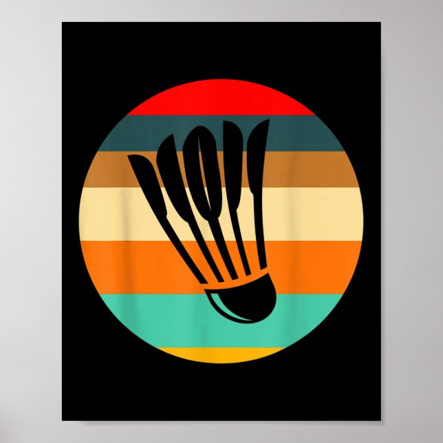 Retro Shuttle Badminton  Poster (Framsidan)