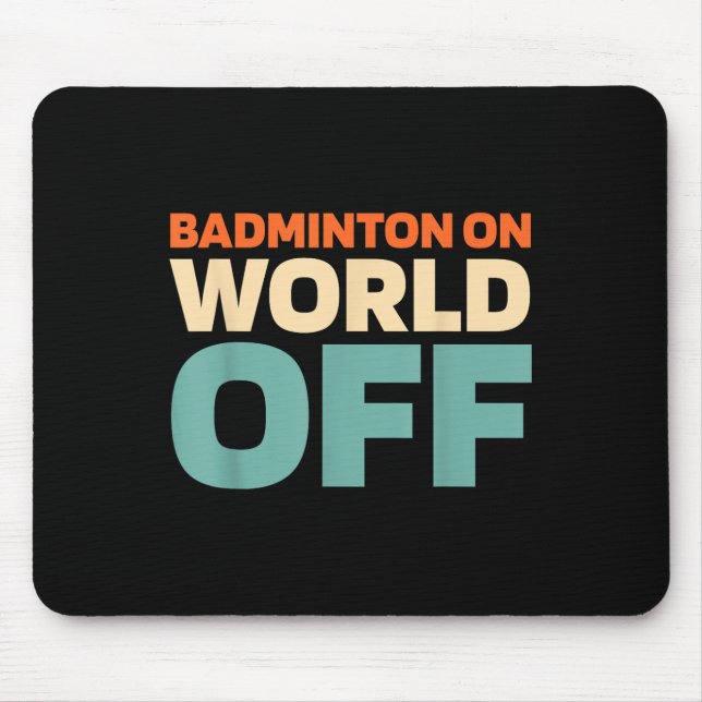 Retro Shuttle - Spelare Vintage Badminton På Värld Musmatta (Framsidan)