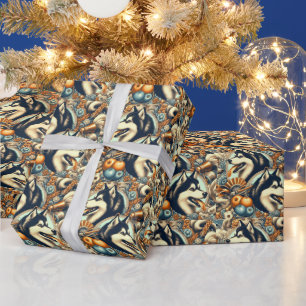 Retro Siberian husky Illustration Presentpapper