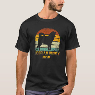 Retro Siberian husky Mamma Doxie Hundägare Mor P T Shirt