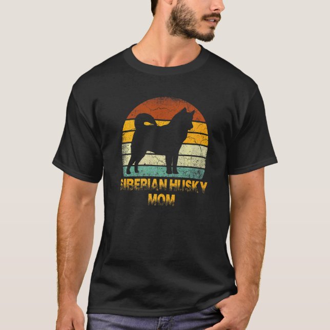 Retro Siberian husky Mamma Doxie Hundägare Mor P T Shirt (Framsida)