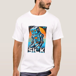 Retro Sick Robot T Shirt
